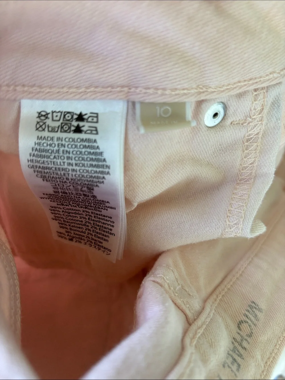 Michael Kors Cropped Pastel Pink Cropped Denim Jeans sz 10